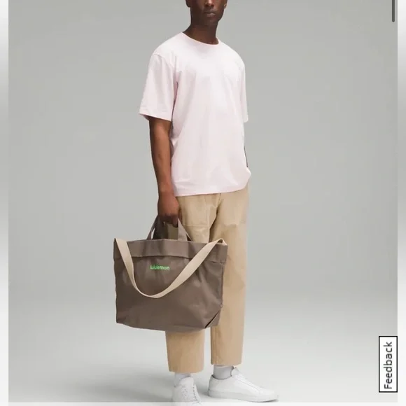 NWT Lululemon Athletica Cotton Canvas Tote Bag 26L ✨ASIA EXCLUSIVE ✨ - Picture 3 of 12